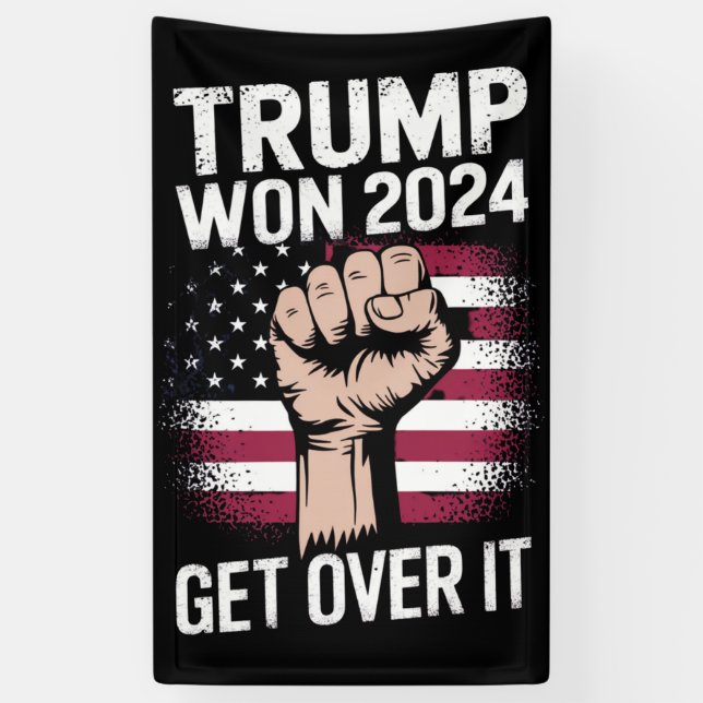 Lona Trump Ganamos Inauguración 47 Presidente de Estado (Vertical)