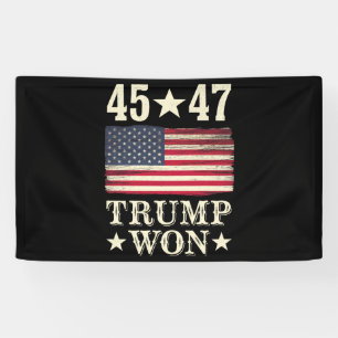 Lona Trump Ganó 2024 45 47º Presidente Bandera De EE. U
