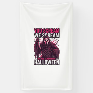 Lona Tú gritas nosotros Halloween Ghostface Cuchillo Sa