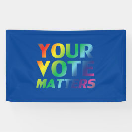 Lona Tu voto importa - orgullo lgbtq lgbt azul arcoiris