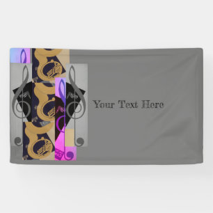 Lona tuba y notas musicales