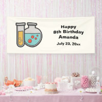 Tubo de prueba de química y cumpleaños del vaso
