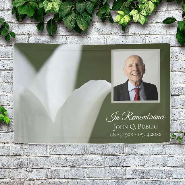Lona Tulipán blanco en celebración verde del funeral de (Subido por el creador)