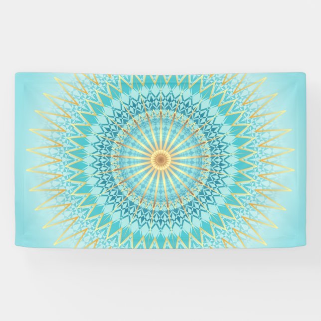 Lona Turquoise Gold Boho Mandala (Horizontal)