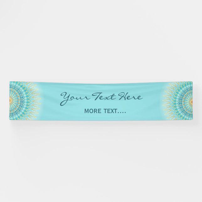Lona Turquoise Gold Boho Mandala (Horizontal)