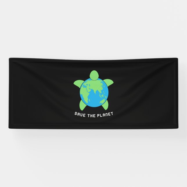 Lona Turtle Lover | Salvar el planeta de la tortuga (Horizontal)