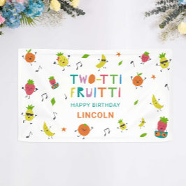 Lona Tutti Fruitti Cumpleaños Personalizado Frutas Lind