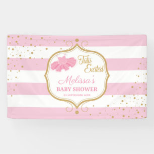 Lona Tutu ballerina purpurina rosa y dorado ducha bebé