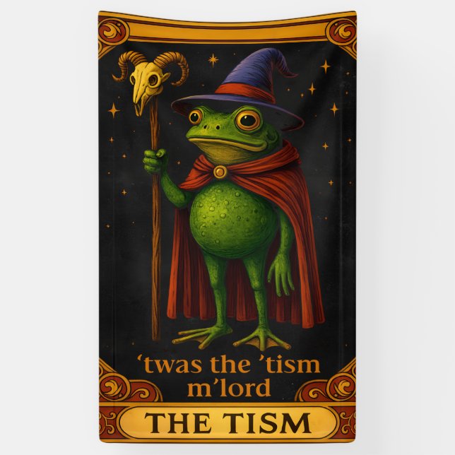 Lona T'was The 'Tism M'Lord Frog Meme Autism Awareness (Vertical)