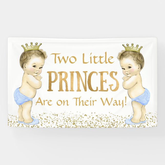 Lona Twin Boy Prince Baby Shower (Horizontal)