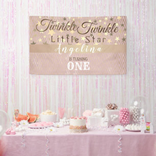 Lona Twinkle Little Star Cumpleaños 1