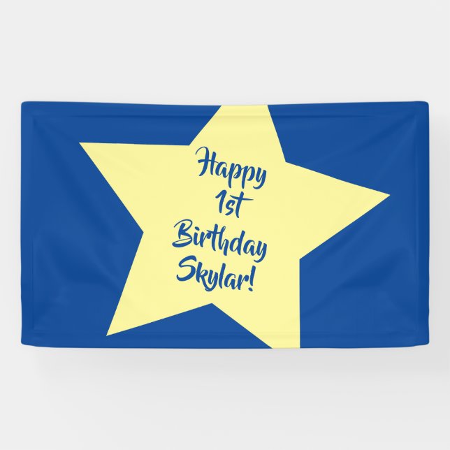 Lona Twinkle Little Star Cute Primer Fiesta Tema (Horizontal)