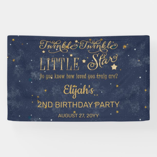 Lona Twinkle Twinkle Pequeño Estrella Niño Segundo Fies (Horizontal)