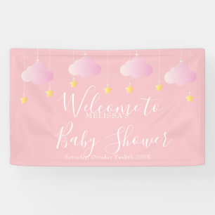 Lona Twinkle Twinkle Pink Baby Girl Shower Bienvenida