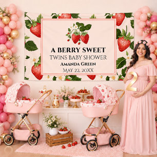 Lona TWINS Berry Sweet Strawberry Baby Shower