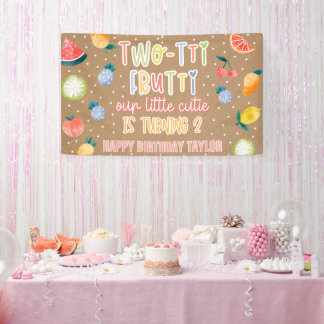 Lona Two-tti Frutti Cumpleaños Segundo Kraft Paper