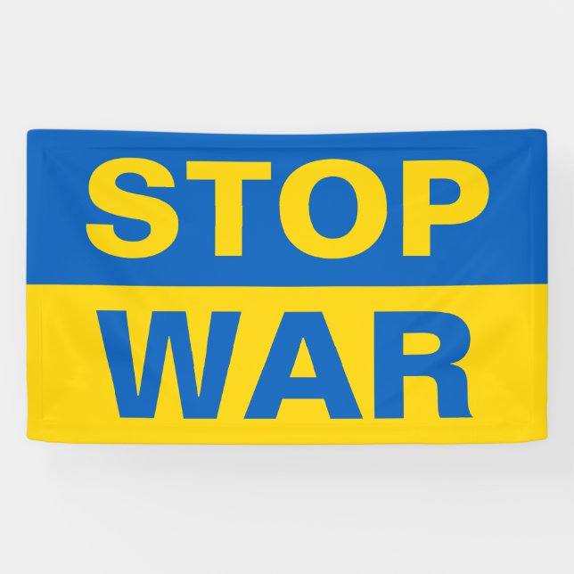 Lona Ucrania: Detener la guerra (Horizontal)