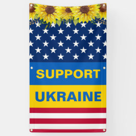 Lona Ucrania EE.UU. Los girasoles americanos apoyan al 