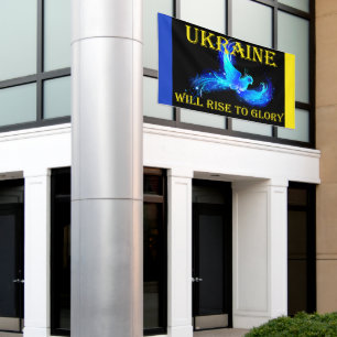 Lona UCRANIA SE LEVANTARÁ A LA GLORIA Estandarte