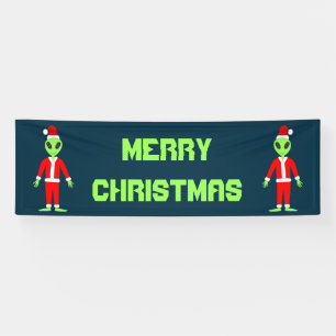 Lona UFO Ho Padre Personalizado alienígena de Navidad