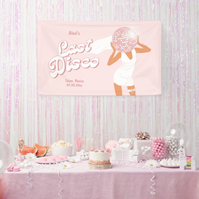 Lona Última disco Bachelorette Personalizado (Fiesta)