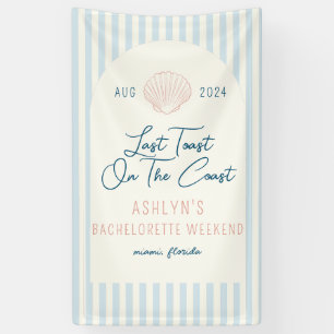 Lona Última tostada en la bandera de la soltera costera