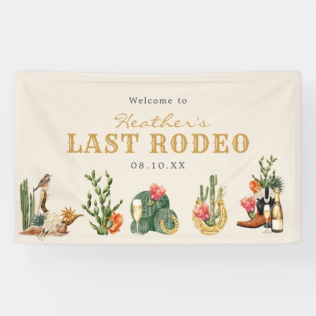 Lona Último Rodeo (Last Rodeo Bridal Shower  Welcome Banner by Painted Paperie
)