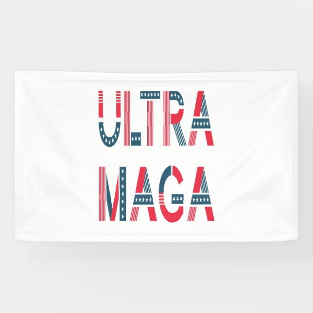 Lona Ultra MAGA Trump Patriótico Republicano Conservado (Horizontal)