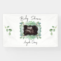 Ultrasonido Foto Greenery Baby Shower neutral