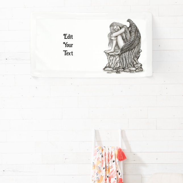 Lona Un ángel dormido en la piedra (in situ)