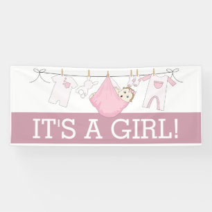 Lona Un cartel de bienvenida de línea de ropa Chica
