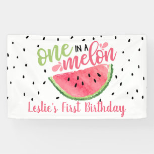 Lona Un cartel de cumpleaños de Melon