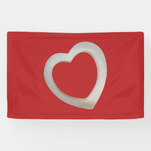 Lona Un corazón minamalista dimensional gigantesco sobr