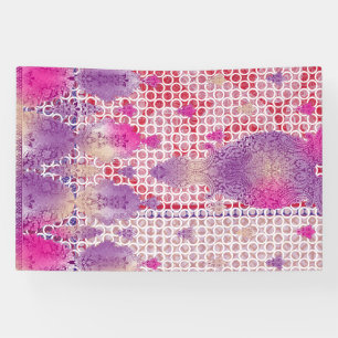 Lona un diseño de fondo morado con puntos