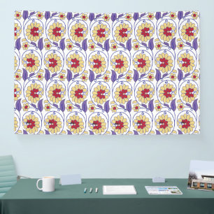 Lona Un diseño vibrante con creativo amarillo y naranja