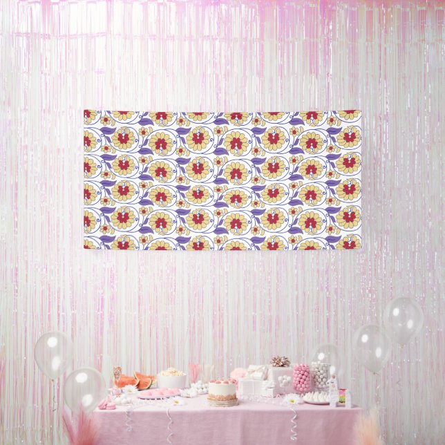 Lona Un diseño vibrante con creativo amarillo y naranja (Fiesta)