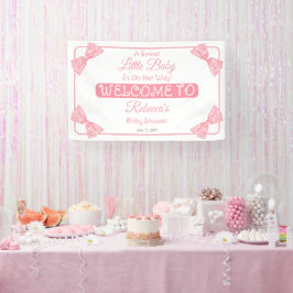 Lona Un dulce bebé rosado se dobla Chica Baby Shower