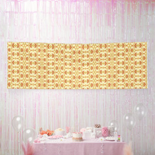 Lona un fondo amarillo y blanco con un diseño intrincad