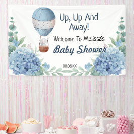 Lona Un fondo de bienvenida con globos de aire caliente