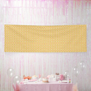 Lona un fondo naranja y amarillo con círculos