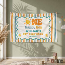 Un Niño Feliz Cumpleaños 1 Sol de Verano