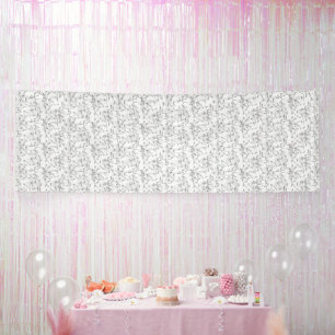 Lona Un patrón floral clásico en blanco y negro, ilustr