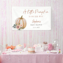 Un pequeño Baby Shower floral de calabaza