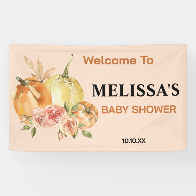 Lona Un pequeño calabaza en el camino de caer la ducha  (Horizontal)