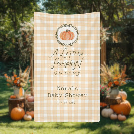 Lona Un pequeño calabaza Whimsical Gingham Baby Shower