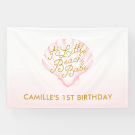 Lona Un pequeño Chica de Beach Babe 1º cumpleaños