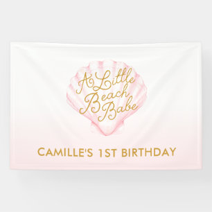 Lona Un pequeño Chica de Beach Babe 1º cumpleaños
