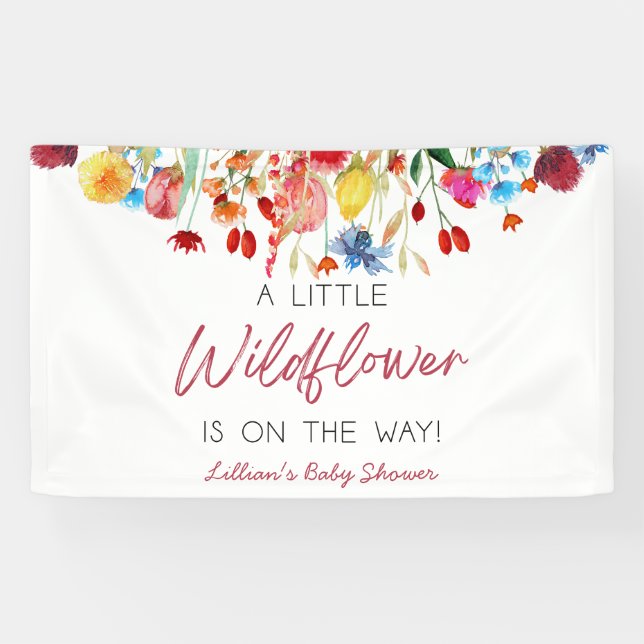 Lona Un Pequeño Flor Silvestre Está En Camino De Baby S (Horizontal)