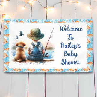Lona Un pescador pequeño | El Baby Shower de Cute Boy