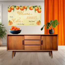 Lona Un poco de color cítrico acuático Baby Shower